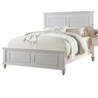 Cama King blanca con cabecero alto, 1 persona
