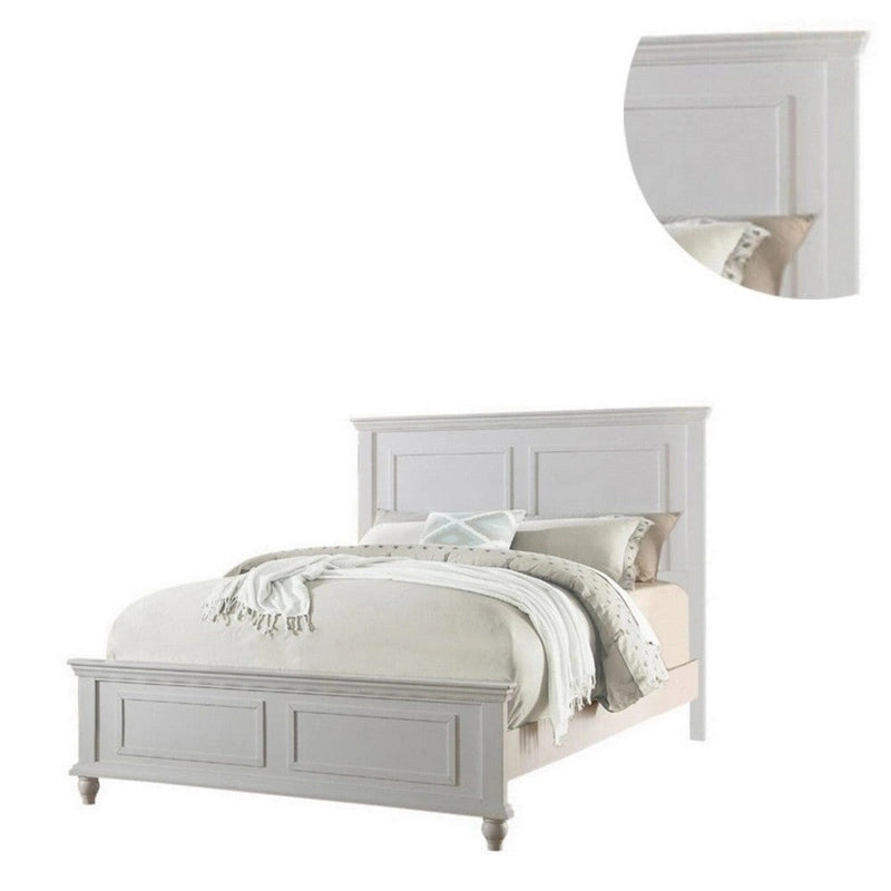 Cama King blanca con cabecero alto, 1 persona