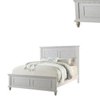 Cama King blanca con cabecero alto, 1 persona