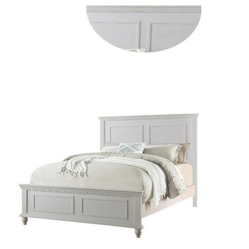 Cama King blanca con cabecero alto, 1 persona