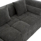 Sofá seccional modular de chenilla verde / azul / beige / gris, 2 plazas