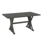 Juego de comedor para 6 personas estilo rústico beige/natural – Mesa, 4 sillas y banco