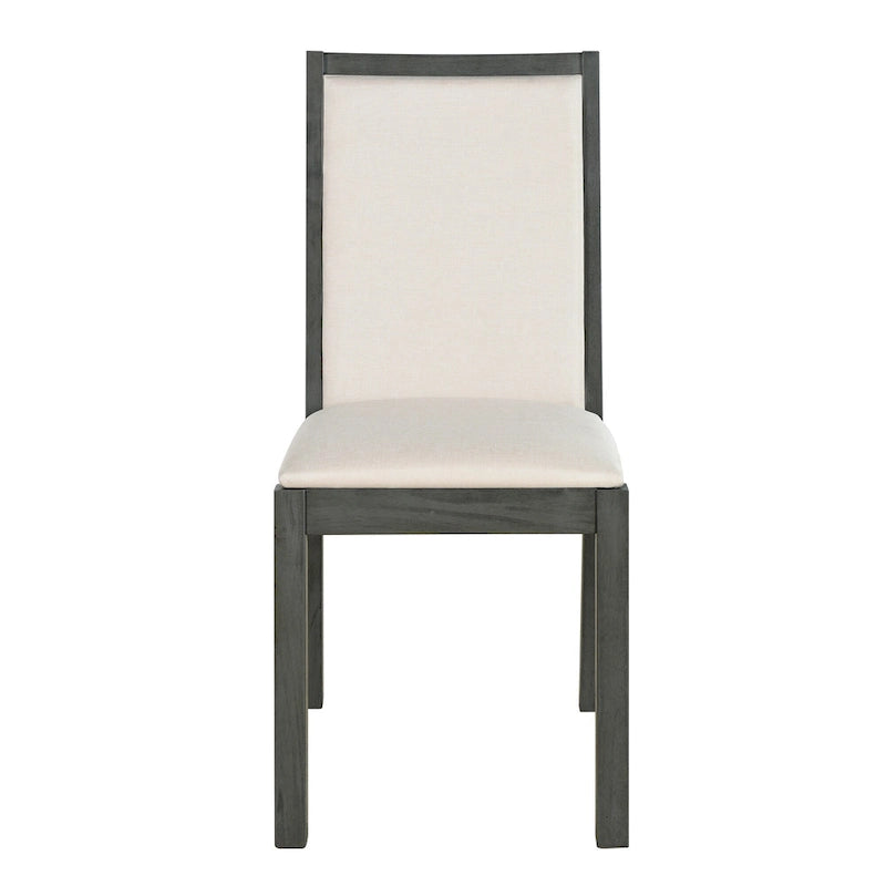 Juego de comedor para 6 personas estilo rústico beige/natural – Mesa, 4 sillas y banco