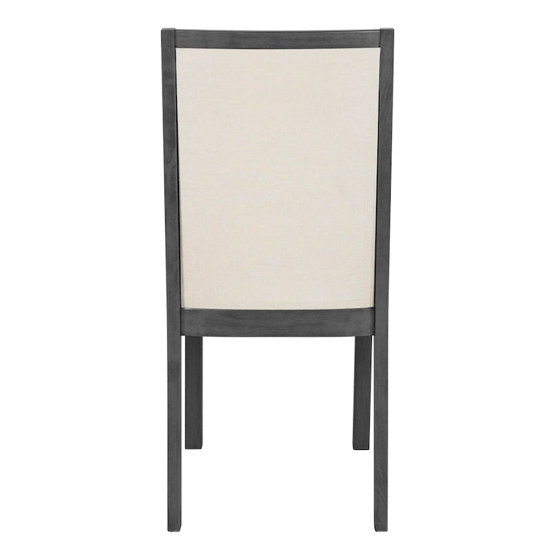 Juego de comedor para 6 personas estilo rústico beige/natural – Mesa, 4 sillas y banco