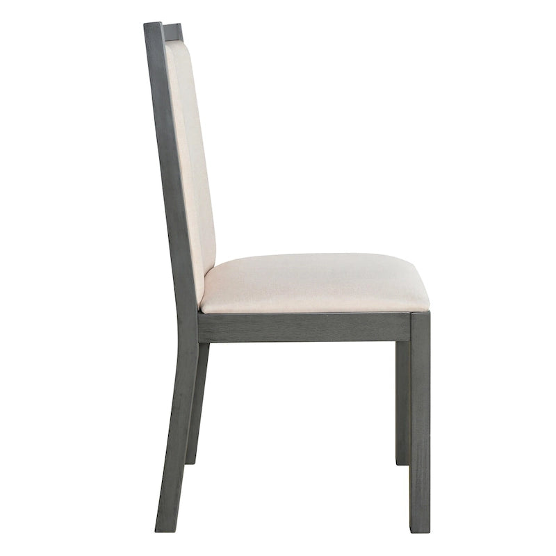 Juego de comedor para 6 personas estilo rústico beige/natural – Mesa, 4 sillas y banco