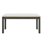 Juego de comedor para 6 personas estilo rústico beige/natural – Mesa, 4 sillas y banco