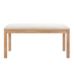 Juego de comedor para 6 personas estilo rústico beige/natural – Mesa, 4 sillas y banco