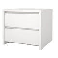 Mesita de noche de 2 cajones White / Jackson Hickory, requiere montaje de 2 personas