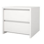 Mesita de noche de 2 cajones White / Jackson Hickory, requiere montaje de 2 personas