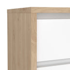 Mesita de noche de 2 cajones White / Jackson Hickory, requiere montaje de 2 personas