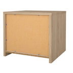 Mesita de noche de 2 cajones White / Jackson Hickory, requiere montaje de 2 personas