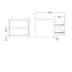 Mesita de noche de 2 cajones White / Jackson Hickory, requiere montaje de 2 personas