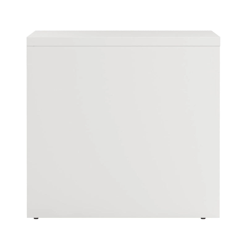 Mesita de noche de 2 cajones White / Jackson Hickory, requiere montaje de 2 personas