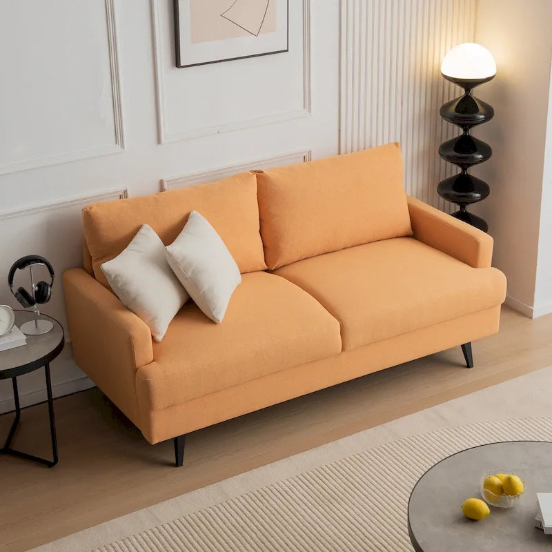 Sofá biplaza moderno amarillo/gris/esmeralda/beige