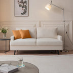 Sofá biplaza moderno amarillo/gris/esmeralda/beige