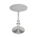 Mesa auxiliar de pedestal redonda de hierro – Plateada / Bronce / Negra