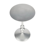 Mesa auxiliar de pedestal redonda de hierro – Plateada / Bronce / Negra