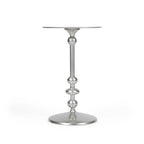 Mesa auxiliar de pedestal redonda de hierro – Plateada / Bronce / Negra