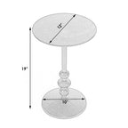 Mesa auxiliar de pedestal redonda de hierro – Plateada / Bronce / Negra