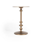 Mesa auxiliar de pedestal redonda de hierro – Plateada / Bronce / Negra