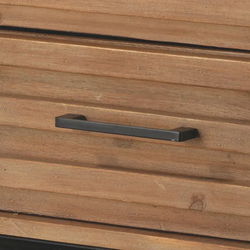 Mesa Consola de Madera con 3 Cajones y Rejilla, Tono Cerezo