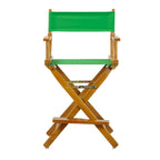 Silla de director plegable, altura de mostrador, de roble miel multicolor, para 1 persona