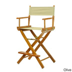 Silla de director plegable, altura de mostrador, de roble miel multicolor, para 1 persona