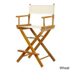 Silla de director plegable, altura de mostrador, de roble miel multicolor, para 1 persona