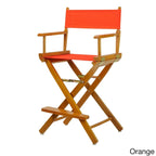 Silla de director plegable, altura de mostrador, de roble miel multicolor, para 1 persona