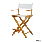 Silla de director plegable, altura de mostrador, de roble miel multicolor, para 1 persona