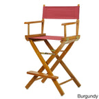 Silla de director plegable, altura de mostrador, de roble miel multicolor, para 1 persona