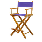 Silla de director plegable, altura de mostrador, de roble miel multicolor, para 1 persona