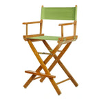 Silla de director plegable, altura de mostrador, de roble miel multicolor, para 1 persona