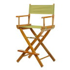 Silla de director plegable, altura de mostrador, de roble miel multicolor, para 1 persona
