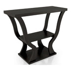Mesa de centro tipo consola Espresso con estante abierto – Para 1 persona