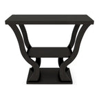 Mesa de centro tipo consola Espresso con estante abierto – Para 1 persona