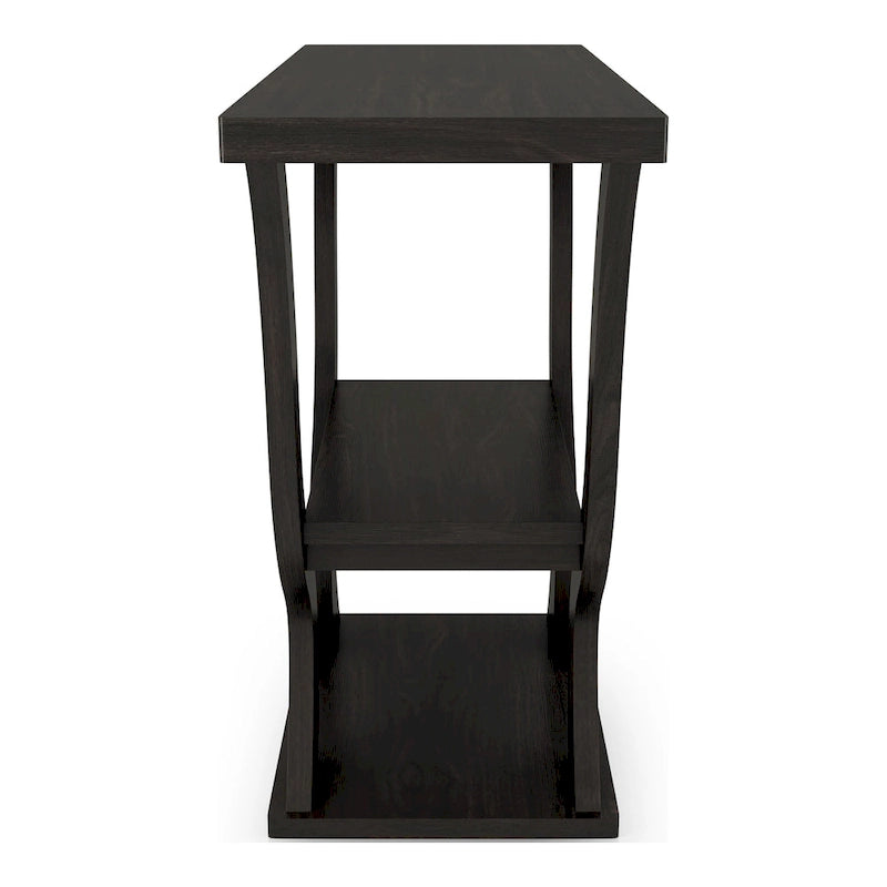 Mesa de centro tipo consola Espresso con estante abierto – Para 1 persona