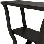 Mesa de centro tipo consola Espresso con estante abierto – Para 1 persona