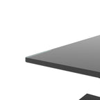 Mesa de centro rectangular de cristal negro, 2 niveles, para 1 persona