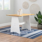 Mesa de comedor rectangular Honey Brown / White Farmhouse, 4 asientos
