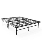 Estructura de cama de plataforma de acero negro, resistente, 1–2 personas