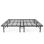 Estructura de cama de plataforma de acero negro, resistente, 1–2 personas