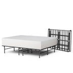 Estructura de cama de plataforma de acero negro, resistente, 1–2 personas
