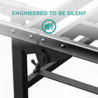 Estructura de cama de plataforma de acero negro, resistente, 1–2 personas