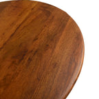 Mesa de comedor redonda con pedestal Elm / Antique Gold & Black, 4 asientos