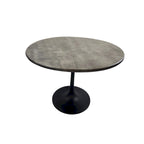 Mesa de comedor redonda con pedestal Elm / Antique Gold & Black, 4 asientos