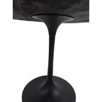Mesa de comedor redonda con pedestal Elm / Antique Gold & Black, 4 asientos