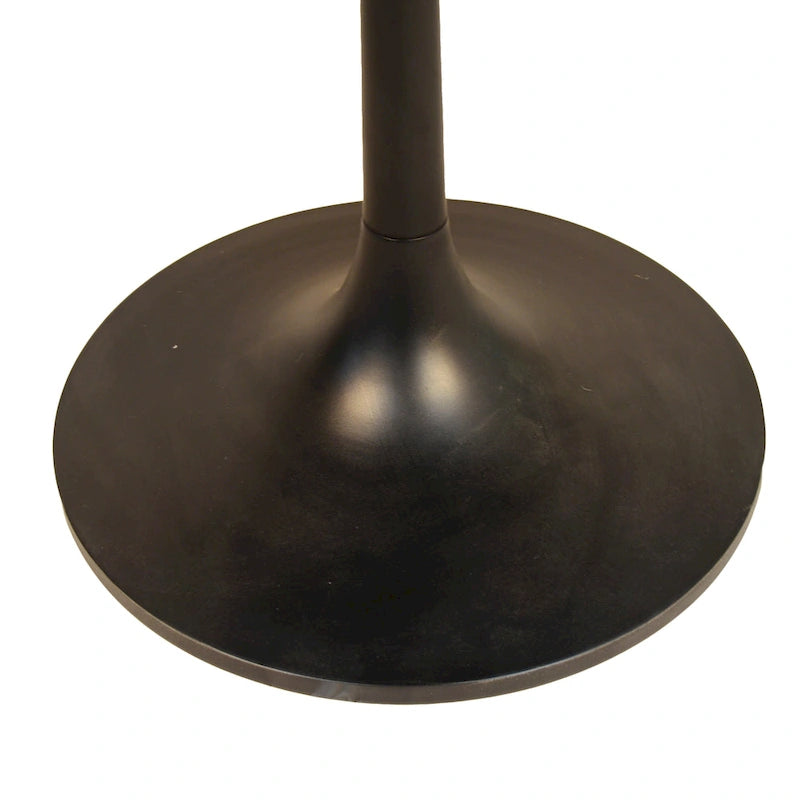 Mesa de comedor redonda con pedestal Elm / Antique Gold & Black, 4 asientos