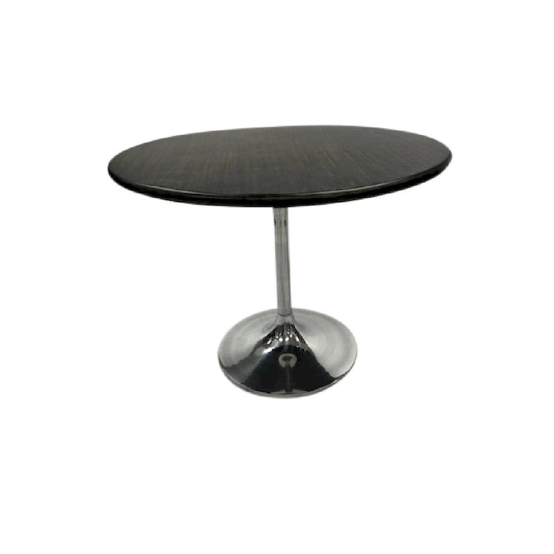 Mesa de comedor redonda con pedestal Elm / Antique Gold & Black, 4 asientos