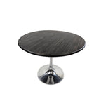 Mesa de comedor redonda con pedestal Elm / Antique Gold & Black, 4 asientos